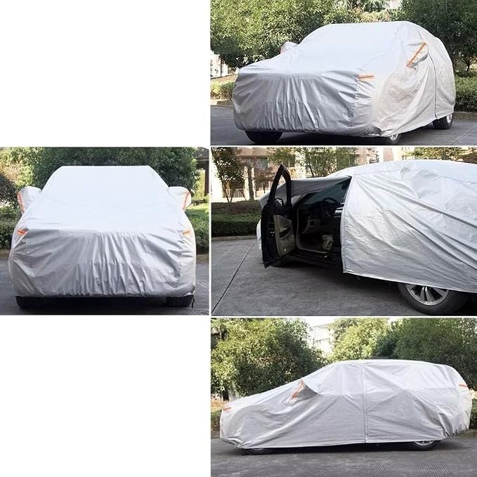 Kayme 6 Layers SUV Car Cover Custom Fit for Lincoln MKC (2014-2026), Waterproof All Weather for Automobiles,Rain Sun UV Protection.Silver
