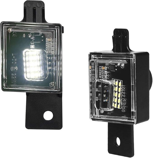 LED License Plate Light Lamp Assembly | Compatible with 2014-2025 Chevy Silverado GMC Sierra, 15-26 Colorado Canyon Pickup Truck 6000K White, Pack of 2