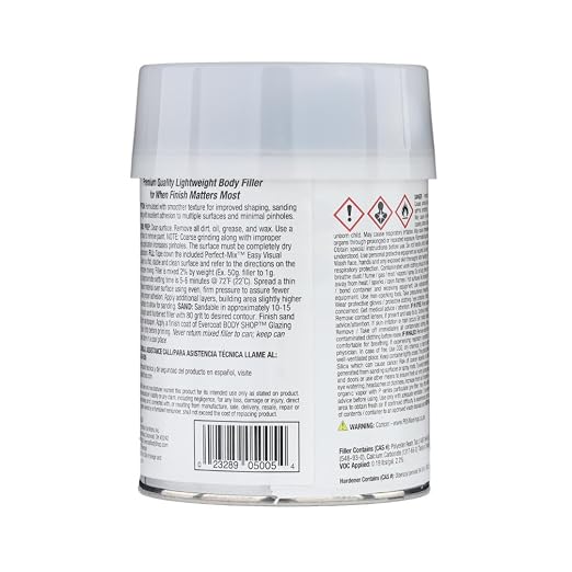 Evercoat Body Shop 105005 Pro-Grade Gold Filler Sands up to 50% Faster, Multipurpose for Dents in Aluminum, Fiberglass & More, Easy Mix Hardener Included 13 Fl Oz.