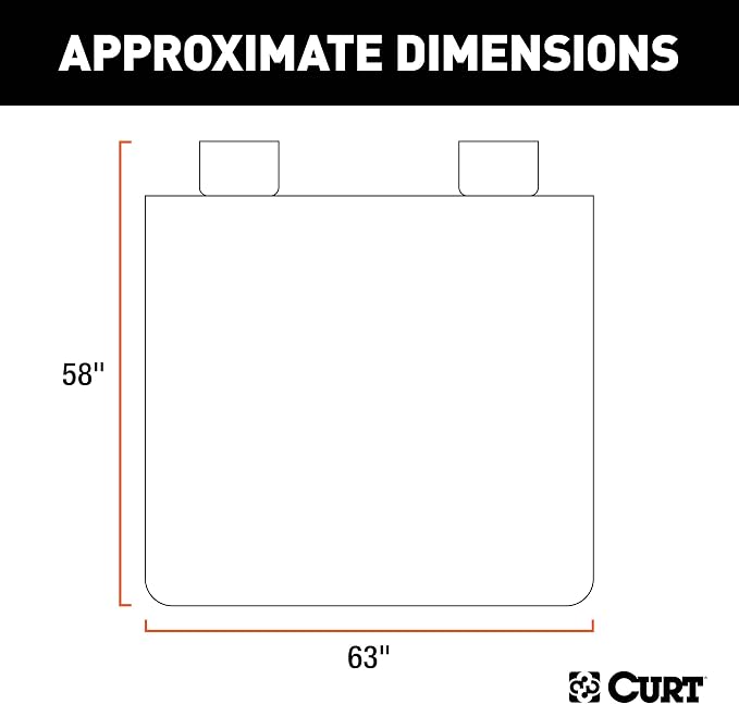 CURT 18521 Seat Defender 58-Inch x 63-Inch Black Waterproof Universal Extra-Large Bench Truck Seat Cover Protector