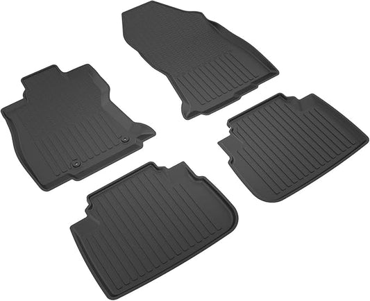 Kiwi Master Floor Mats for 2019-2024 Subaru Forester | OEM Replacement J501SSJ030, Custom Fit All Weather Car Mats, Heavy Duty TPE Floor Liners, Front & Rear 2 Row Set, Black