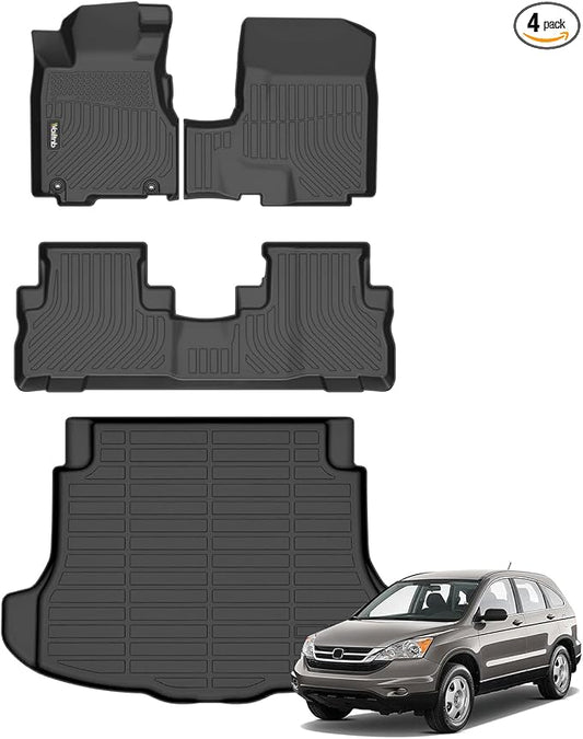 Wailtnb-All Weather Floor Mats & Cargo Liner for Honda CRV 2007-2011 Custom Fit Honda CRV 2007-2011 Waterproof Durable Easy to Clean Accessories