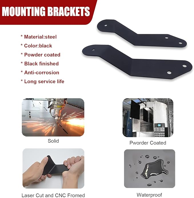 Wsays Front Upper Windshield 42 Inch LED Light Bar Mounting Bracket Compatible with Can-Am Commander 1000 800 2014-2021