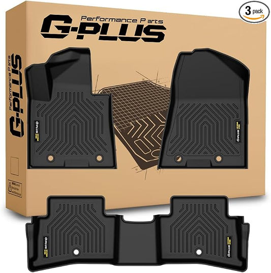 G-PLUS Floor Mats Fit Hyundai Tucson 2019-2021 | Fit Kia Sportage 2017-2022,All Weather Protection,Non-Slip,Custom Fit Floor Liner,TPE Full Coverage,1st & 2nd Row,Black
