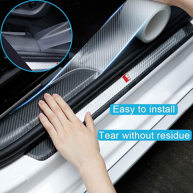 Storystore Car Door Edge Guards, 2In x 33Ft Door Sill Guard Protector, Anti-Scratch Adhesive Tape, Automotive Anti-Collision Strip for Car Door Edge/Front and Rear Bumper/Door Sill Protector