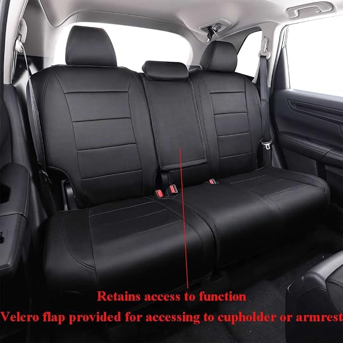 EKR Car Seat Covers for Honda CRV 2017-2022 Neoprene Full Set | Custom Fit for Honda CRV 2017 2018 2019 2020 2021 2022,Factory-Style Interior Upgrade,Full Wrap,Neoprene (Black)