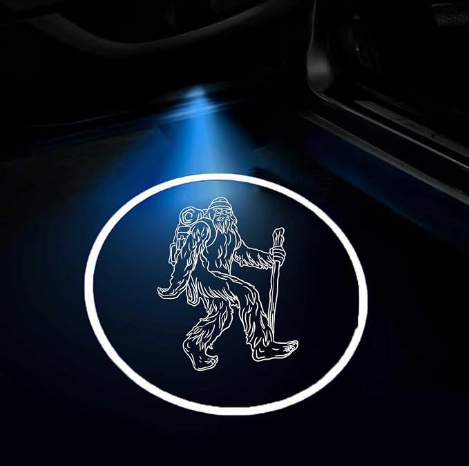 2PCS Sasquatch Car Door Light Projector Wireless Ghost Shadow Lamp for Sasquatch Bigfoot Car Accessories