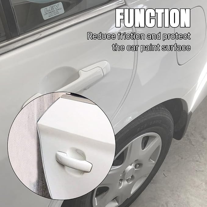 Car Door Edge Guards, Car Door Protector, 16Ft Rubber Seal Protector U Shape Edge Trim, Anti-Collision Auto Door Entry Guard Protective Strip Universal for Most Vehicles (White, 5M)