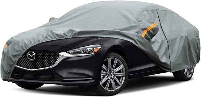Kayme Heavy Duty Car Cover Custom Fit Mazda 6 (2002-2025) Waterproof All Weather for Automobiles, Full Exterior Covers Sun Rain UV Protection.（Deliver About 3-10 Days）