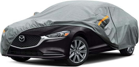 Kayme Heavy Duty Car Cover Custom Fit Mazda 6 (2002-2025) Waterproof All Weather for Automobiles, Full Exterior Covers Sun Rain UV Protection.（Deliver About 3-10 Days）