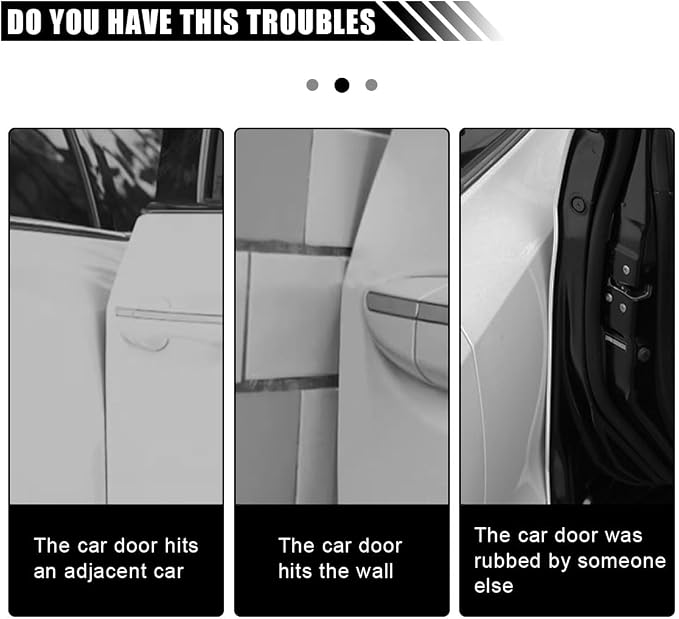 32Ft(10M) Car Door Edge Protector, Anti-Collision Strip, Entry Guard, No Glue Protective Strip, Automotive Trim (Clear)
