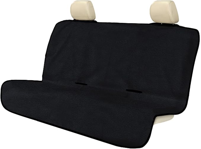Back Seat Cover Waterpoof Rear Bench Towel Seat Cover for Gym Swimming Surfing Running, Non-Slip Rear Seat Protector Ufor Universal Anti-Slip Car Truck SUV Seat (Bench Black)