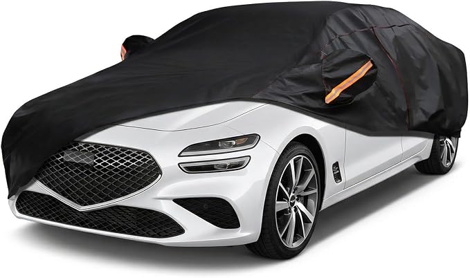 All-Weather Genesis G70 Car Cover (2019–2026) - Waterproof Heavy Duty Sedan Cover Custom Fit for 2019–2026 Genesis G70 2.0T, 2.5T, 3.3T, Sport, Sport Prestige, RWD & AWD