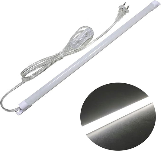 STBTECH 110V LED Under Cabinet Lighting,17inch LED Strip Light Bar with 6ft Power Cord,Magnetic Installation,Super Slim Counter Light,Reading Desk Lamp for Kitchen/Work Table.(White 6000K)