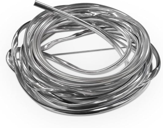 Car Door Edge Guards 32.8ft, Universal U-Shaped PVC Trim Strip Chrome Tape Self-Adhesive, Scratch Resistant Automotive Door Edge Molding Protection for Cars Truck SUV Weatherproof(Silver-10M)
