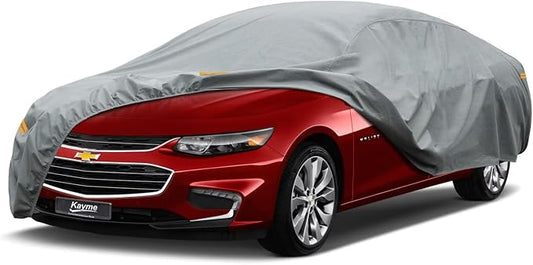 Kayme Heavy Duty Car Cover Custom Fit Chevrolet Malibu El Camino Waterproof All Weather for Automobiles, Full Exterior Covers Sun Rain UV Protection.（Deliver About 3-10 Days）