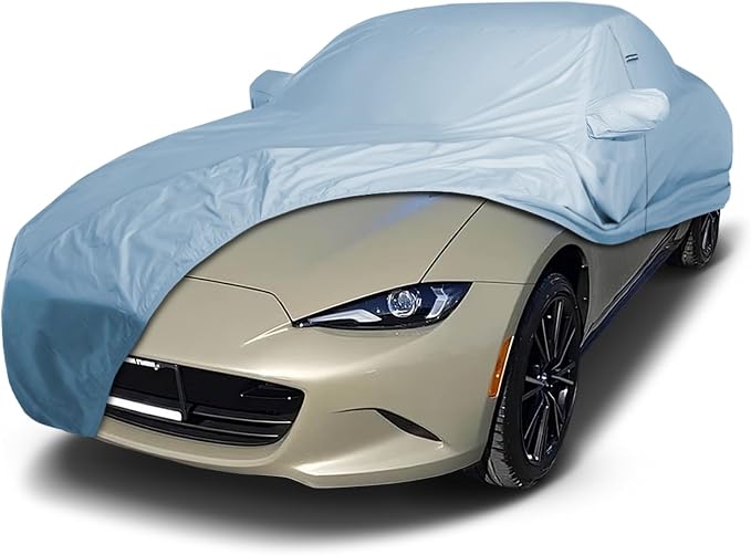iCarCover Custom Car Cover for 1989-2026 Mazda Miata MX-5, Waterproof All-Weather Rain Snow UV Sun Protector Full Exterior Weatherproof Indoor Outdoor Car Cover with Strap