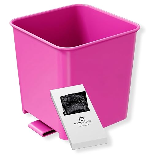 Car Trash Can Waterproof Vehicle Garbage Bin, Leakproof Anti Slip Floor Mat Clip Trash Bag Holder for Car, Truck, SUV, Van Portable Auto Trash Container with Stability Clips (Pink, Small)