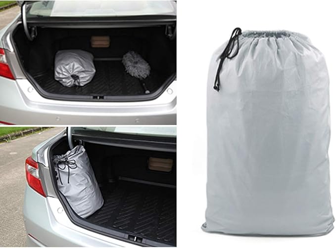 uxcell 3XXL+ PEVA Car Cover Outdoor Waterproof Breathable Snow Heat Resistant 570 x 190 x 160cm