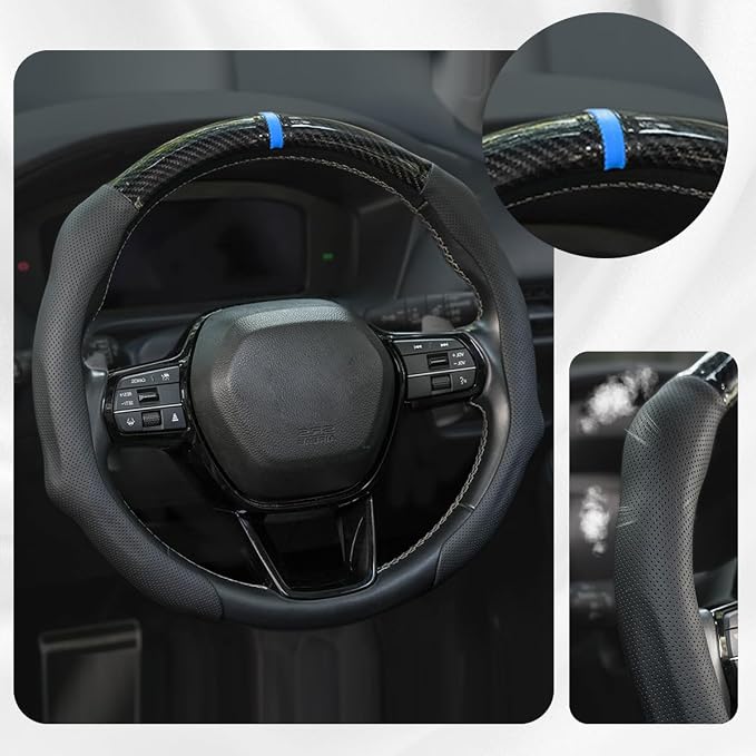 Car Steering Wheel Cover Napa Leather Non Slip Vehicle Steering Wheel Cover