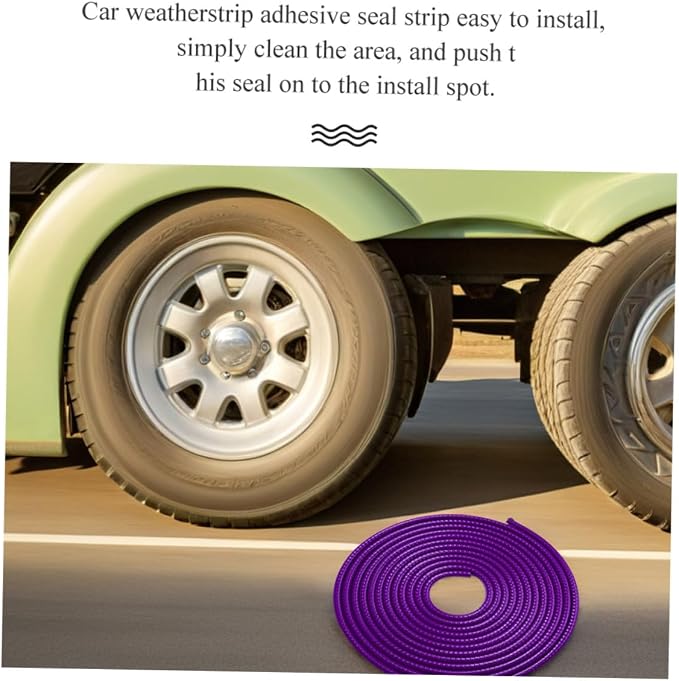 Garneck 32ft(10m) Anti-Scratch Car Door Edge Guards: U-Shaped Edge Protector Strip for Auto Vehicles Door Rubber Seal Trim Build in Metal Sheet for Most Car Rucks SUV No Glue Installation, Purple