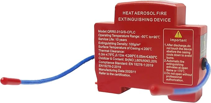 Automatic Fire Extinguishing Device Dual-Line Household Flame Retardant Tool Non-Pollution Snap-On Guide Rail Extinguishers For Distribution Box/Cabinet