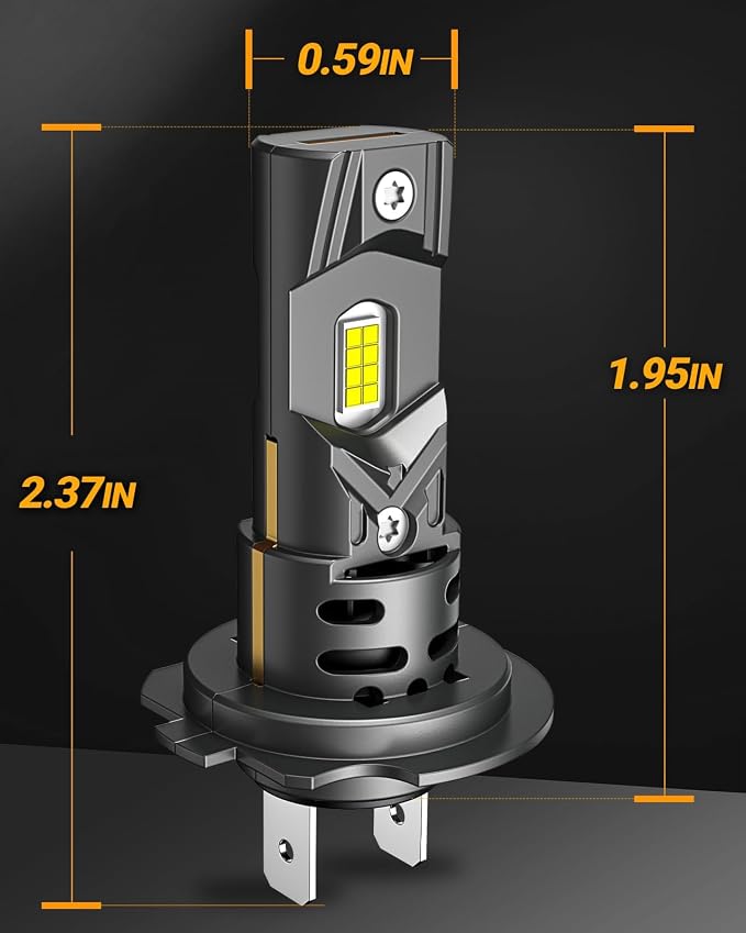 SEALIGHT H7 Bulbs 60000LM for ATVs & Powersports, 2024 Version, 60000LM Brighteness Wireless Fog Lights Easy Installation 10 Years Lifespan Daytime Running Lamp Modules- Pack of 2