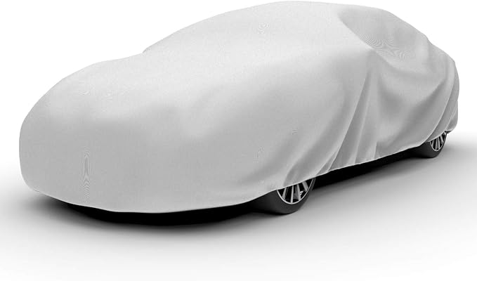 Budge Protector V Car Cover, Premium 5-Layer Waterproof All Weather Dust Proof Protection with Breathable Soft Inner Lining, Fits Cars up to 170 Inches, Gray, Size 2
