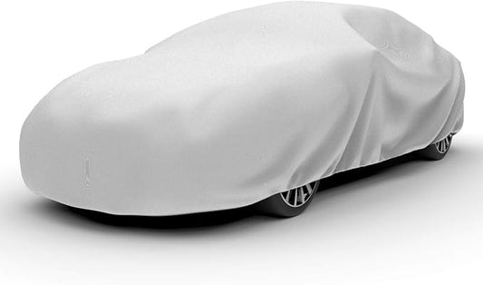 Budge Protector V Car Cover, Premium 5-Layer Waterproof All Weather Dust Proof Protection with Breathable Soft Inner Lining, Fits Cars up to 228 Inches, Gray, Size 4