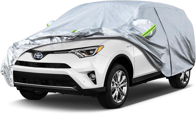Koukou SUV Car Cover Custom Fit Toyota Rav4 from 2005 to 2025, Full Outdoor Cover Waterproof All Weather for Automobiles, Sun Rain Dust Snow Protection.