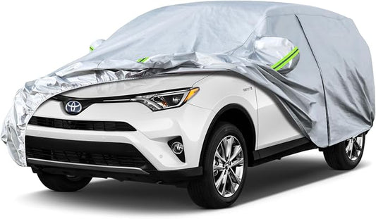 Koukou SUV Car Cover Custom Fit Toyota Rav4 from 2005 to 2025, Full Outdoor Cover Waterproof All Weather for Automobiles, Sun Rain Dust Snow Protection.