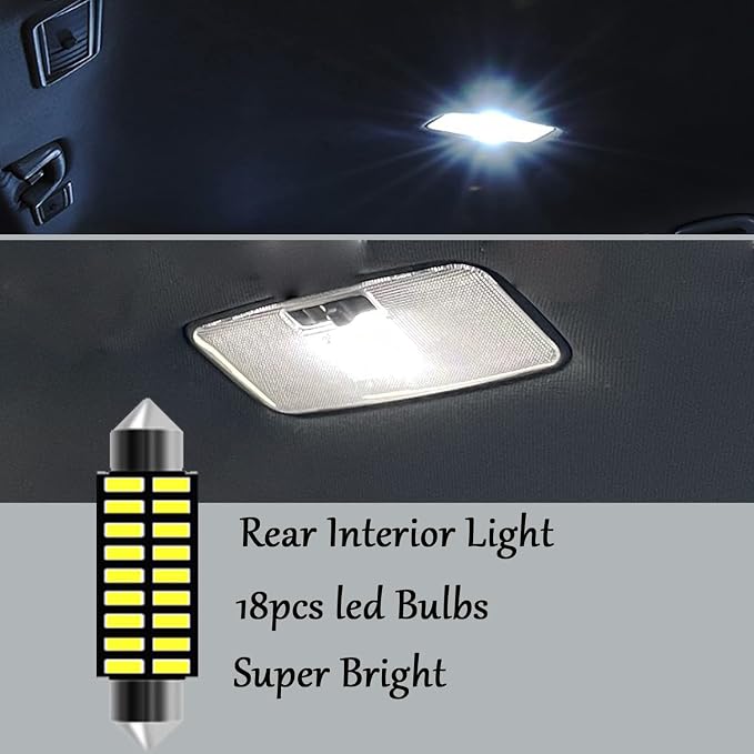 10pcs Tacoma Interior LED Lights Kit Super Bright LED Map Dome Light Bulbs for Toyota Tacoma 2005 2006 2007 2008 2009 2010 2011 2012 2013 2014 2015 2016 2017 2018 2019 2020 2021 2022 all models