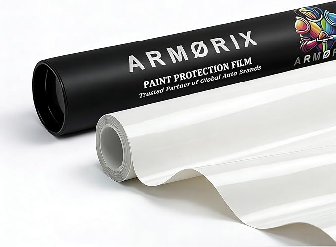 Rockrose Ultra Gloss TPU Clear PPF Roll Film for Car Paint Protection 6 in x 5FT Self-Healing UV Protection Scratch & Stain Resistant Hydrophobic Wet Installation Strong Adhesive 7.5 mil Thickness
