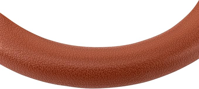 Universal Steering Wheel Cover Breathable Soft Leather Feel Antislip Protector Breathable Decorative Accessory Suitable for Most Cars SUV Trucks Vans Comfortable Grip Easy Installation Brown