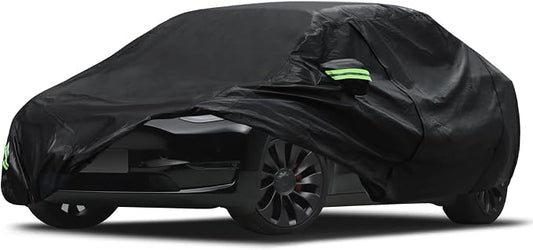 Migaven 6 Layers Car Cover Custom Fit for Model Y Car Cover 2020-2026 Waterproof Full Exterior Cover Rain Snow Protection with Charging Port Ventilated Mesh Door Zipper