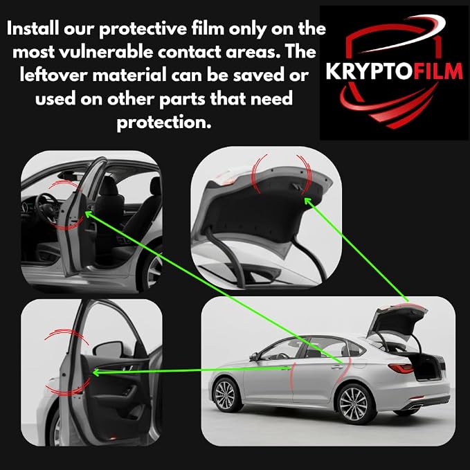 5 Door Edge Paint Protection Film Kit w/Squeege, Knife, Swedish Cloth, Pre Cut 8mil, Clear Tape, Universal Scratch Resistant, Self Healing, Car Accessories, Scotch Guard, PPF, Car Cover, Upromax