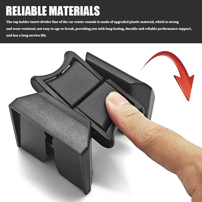 Cup Holder Insert Divider, Standard Car Interior Accessories Car Center Console Cup Holder Insert Divider Compatible with Toyota 2007-2011 Camry, Replaces OEM# 55618-06020