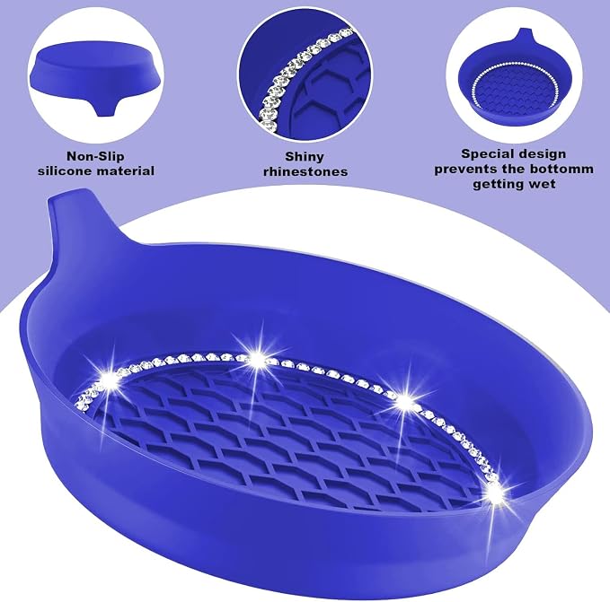 2 PCS Car Cup Coasters, Universal Cup Holder Coaster for Car Accessories, Bling CupHolders Insert for Women Non-Slip Silicone Car Cup Holder Coasters