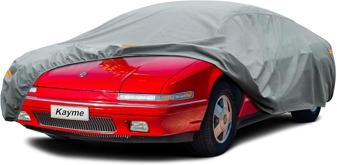 Kayme Heavy Duty Car Cover Custom Fit Buick Reatta (1988-1991) Waterproof All Weather for Automobiles, Full Exterior Covers Sun Rain UV Protection.（Deliver About 3-10 Days）