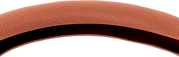 Universal Steering Wheel Cover Breathable Soft Leather Feel Antislip Protector Breathable Decorative Accessory Suitable for Most Cars SUV Trucks Vans Comfortable Grip Easy Installation Brown