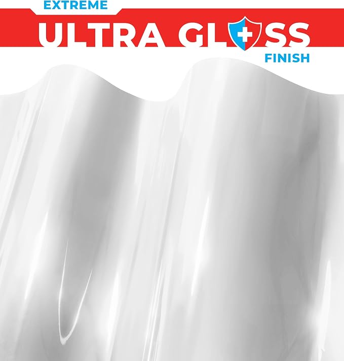 ColorFusion PPF by VViViD, Gloss Polar White Dry Apply PPF Vinyl Car Wrap Roll 1.3ft x 5ft