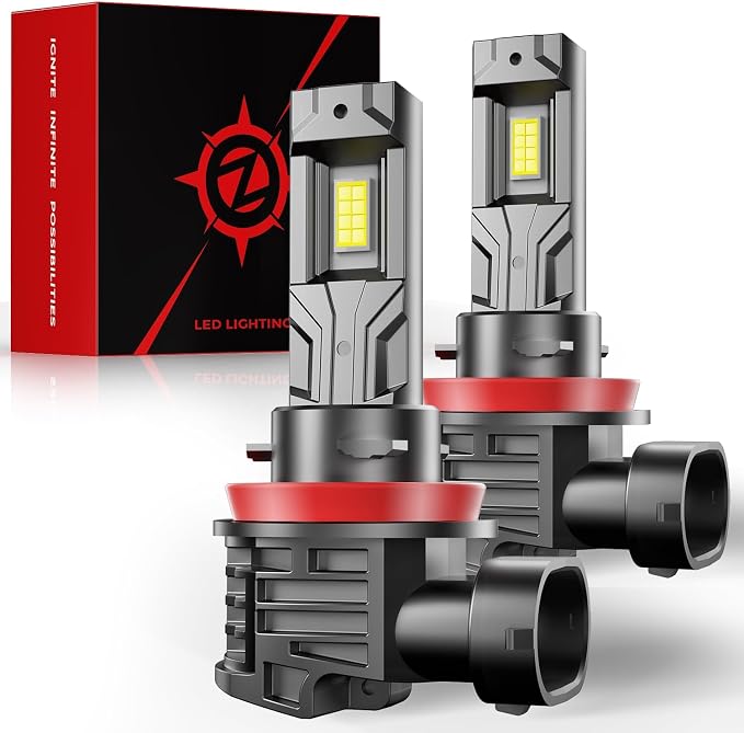 [2026 Upgrade] H11 Led Bulbs, 50000LM [latest & Brightest] 800% Brightness Fog Lights Bulbs Real 1:1 Mini Size Design, 6000k Cool White，Pack of 2