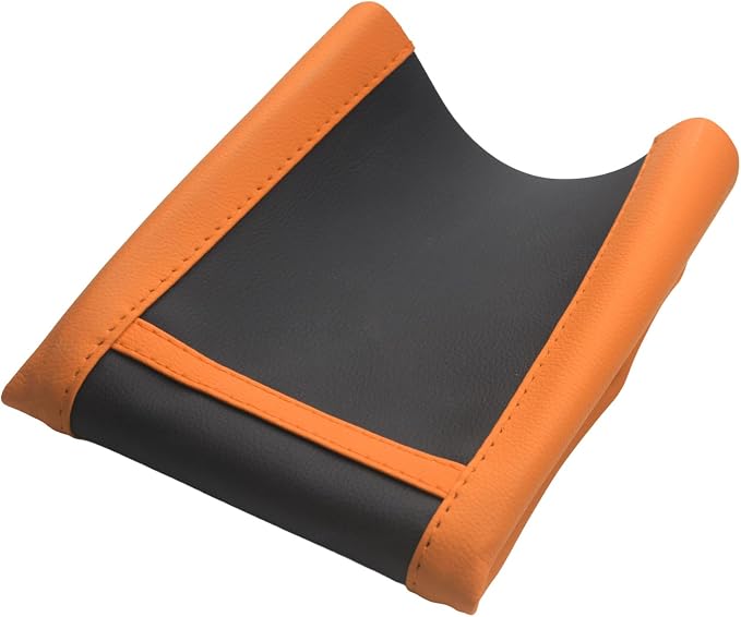 Universal Motorcycle Seat Cover Non-Slip Suitable Rubber Striped Seat Covers Soft for CRF150F CRF230F CRF250F CRF 150F 230F 450F 450R 250R Dirt Pit Bike Motocross Motorbike Off Road (Black+Orange)