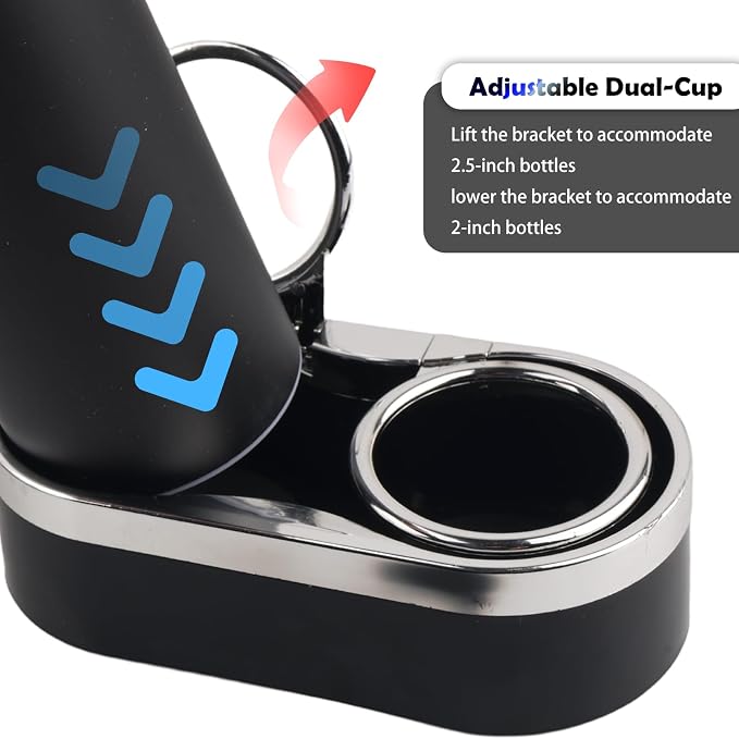Double Cup Holders for Car,Adjustable Car Cup Holder Organizer for Dashboard/Center Console,Multifunctional Cars Drink Holder Center Console Organizer Fit for Cars,Trucks,SUVs