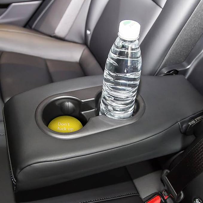 2 Pack Car Cup Holder Coasters, 2.75 Inch Non-Slip PVC Insert Cup Coaster, Anti-Scratch Auto Cup Mats for Women Men, Vehicle Interior Accessories Universal for Car, SUV, Truck (D Yellow/2PCS)
