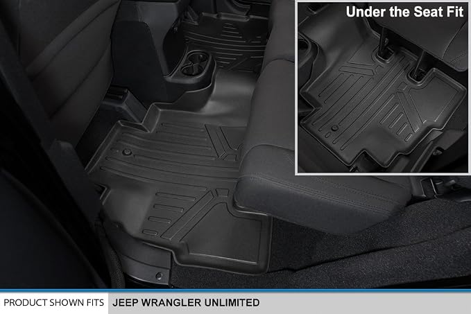 MAXLINER Floor Mats 1st and 2nd Row Liner Set for 2014-2014 Jeep Wrangler