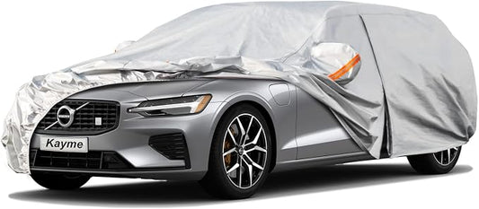 Kayme Hatchback Car Cover Waterproof All Weather - See Vehicle Size Chart for Accurate Fit - Outdoor Full Exterior Cover Sun Rain Snow. Civic, Focus, Prius, Legacy etc. Size H3 (See Size Chart)