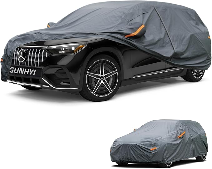 GUNHYI Premium Car Cover Custom Fit Mercedes-Benz EQE SUV, 16 Layers Heavy Duty Car Cover Waterproof All Weather with Zipper Door for Sun Rain Snow Dust Uv Protection