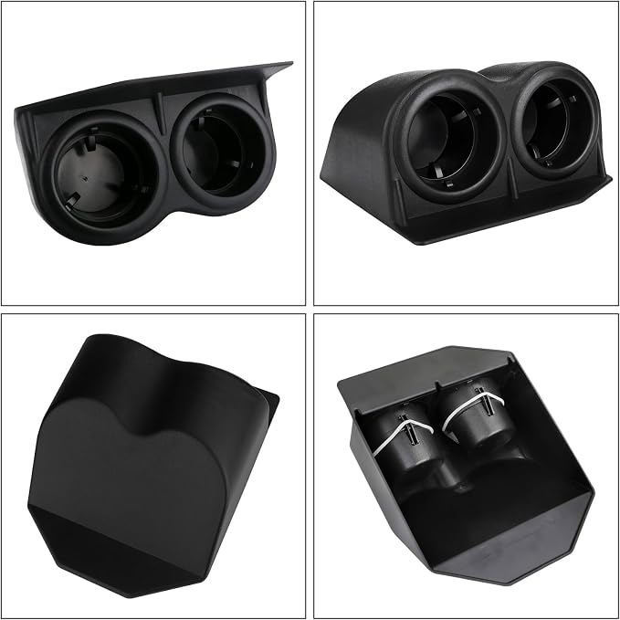 Car Cup Holder, Portable Dual Cup Holders, Multifunctional Cup Drink Holders, Fit for 1997-2013 Corvette C5 C6 (Black)