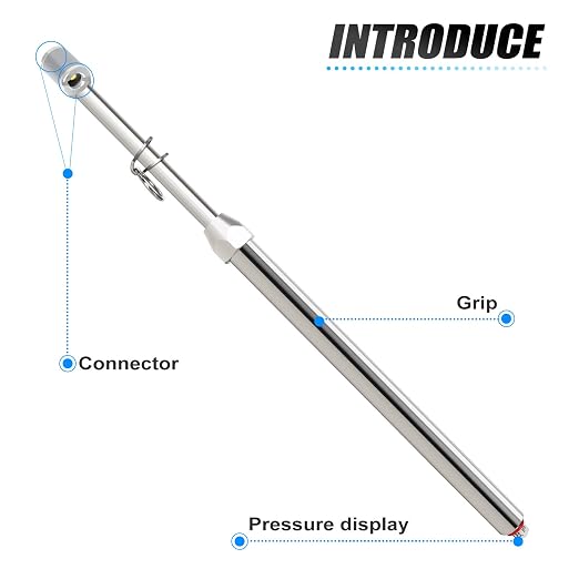 MEANLIN MEASURE 10Pcs Silver Double Straight Type Tire Pressure Gauge，Dual Head Air Pressure Gauge，Pressure Range 10-160 Psi(Suitable for Trucks, etc.